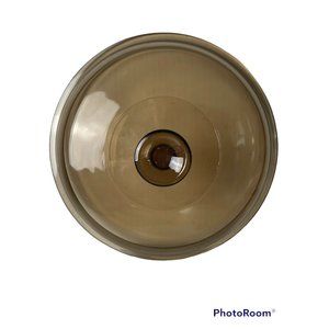 Vintage Pyrex Casserole replacement lid V33C 3.0, amber glass, 9 inches